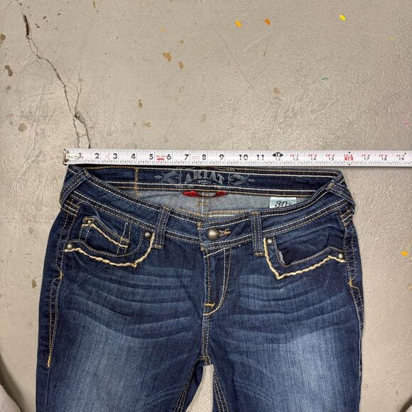 Ariat Low Rise Boot Cut Women’s Ruby Blue Flared Jeans 30 x 29 - Picture 4 of 7